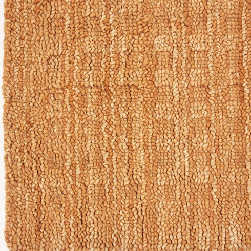 7' X 10' Orange Wool Area Rug