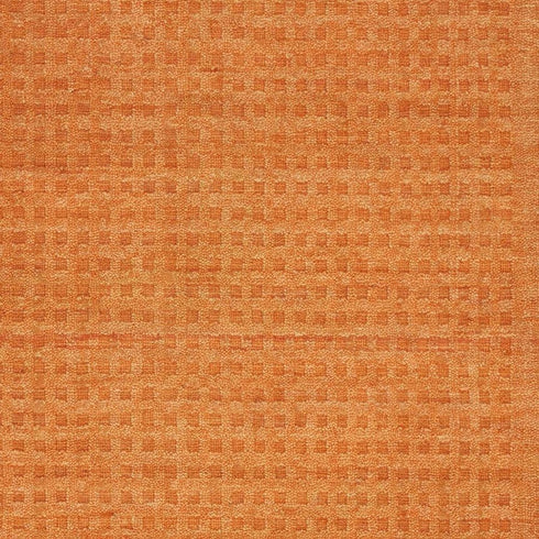 7' X 10' Orange Wool Area Rug