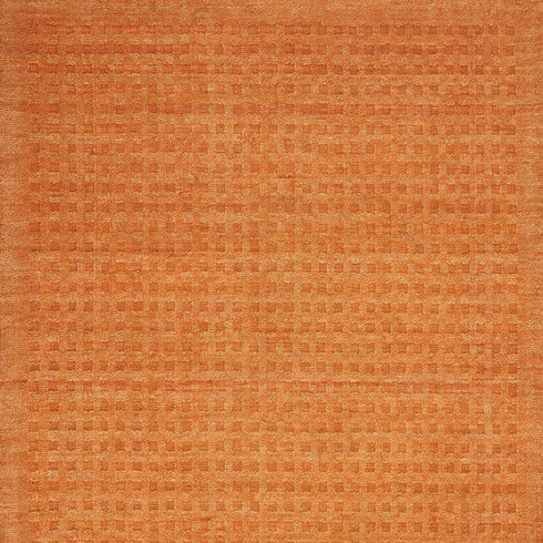 7' X 10' Orange Wool Area Rug