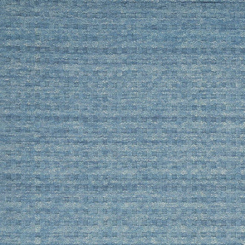 5' X 8' Blue Wool Shag Handmade Area Rug