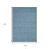 5' X 8' Blue Wool Shag Handmade Area Rug
