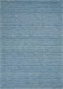 5' X 8' Blue Wool Shag Handmade Area Rug
