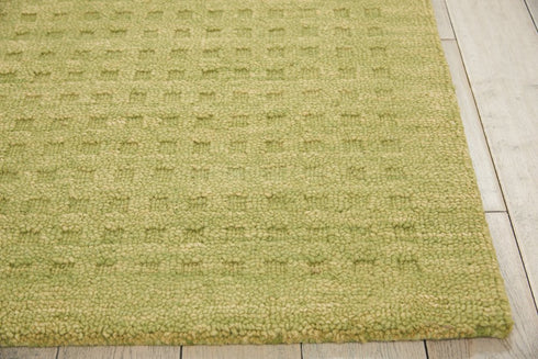 5' X 8' Green Wool Area Rug