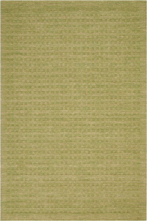 5' X 8' Green Wool Area Rug