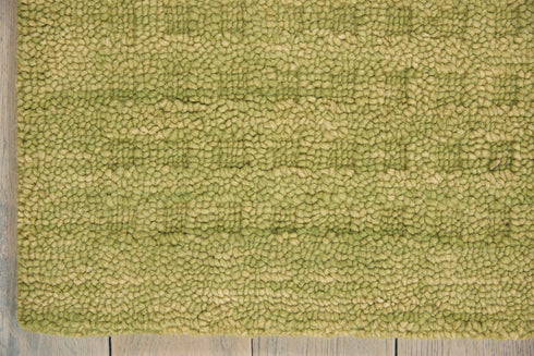 5' X 8' Green Wool Area Rug