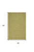 5' X 8' Green Wool Area Rug