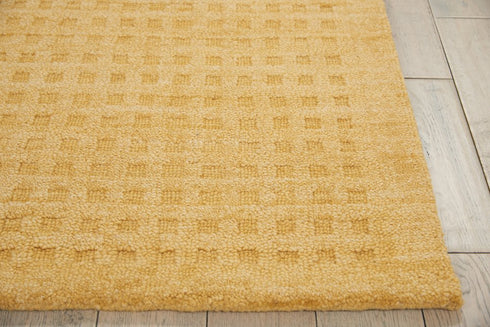 5' X 8' Gold Wool Area Rug