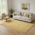5' X 8' Gold Wool Area Rug