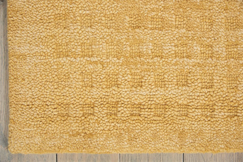 5' X 8' Gold Wool Area Rug