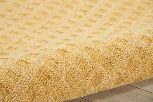 5' X 8' Gold Wool Area Rug