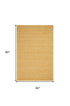5' X 8' Gold Wool Area Rug