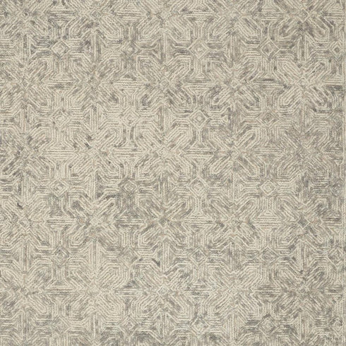 8' X 12' Beige and Gray Wool Abstract Geometric Area Rug