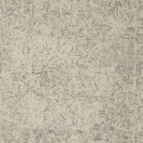 8' X 12' Beige and Gray Wool Abstract Geometric Area Rug