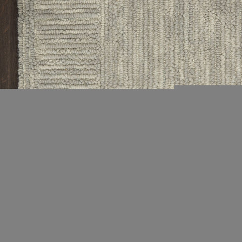 8' X 12' Gray Wool Geometric Area Rug