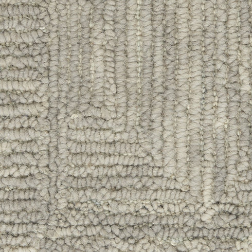 8' X 12' Gray Wool Geometric Area Rug