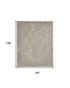 8' X 12' Gray Wool Geometric Area Rug
