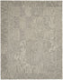 8' X 12' Gray Wool Geometric Area Rug