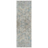 6' Blue And Ivory Abstract Runner Rug