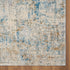 6' Blue And Ivory Abstract Runner Rug