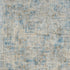 6' Blue And Ivory Abstract Runner Rug