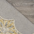 6' Beige Round Wool Floral Hand Tufted Area Rug