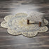 6' Beige Round Wool Floral Hand Tufted Area Rug