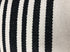 Set of Two Black and White Striped Cotton Throw Pillows