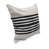 Set of Two Black and White Striped Cotton Throw Pillows