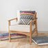 Set of Two Gray Chevron Cotton Throw Pillow