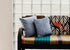 Set of Two Blue Chevron Cotton Throw Pillows