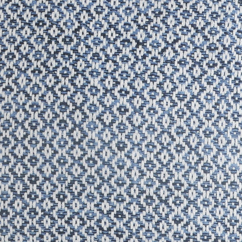 Set of Two Blue Chevron Cotton Throw Pillows
