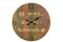 24" Brown Solid Wood Silent Analog Round Wall Clock