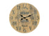 24" Natural Distressed Solid Wood Silent Analog Round Wall Clock