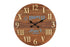 24" Brown Solid Wood Silent Analog Round Wall Clock