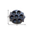 10" Black Cement Seven Tealight Round Candle Holder