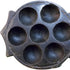 10" Black Cement Seven Tealight Round Candle Holder