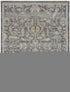 9' X 11' Gray And Beige Floral Area Rug