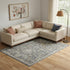 9' X 11' Gray And Beige Floral Area Rug
