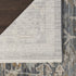 9' X 11' Gray And Beige Floral Area Rug