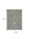 9' X 11' Gray And Beige Floral Area Rug