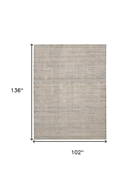 9' X 11' Beige Abstract Area Rug