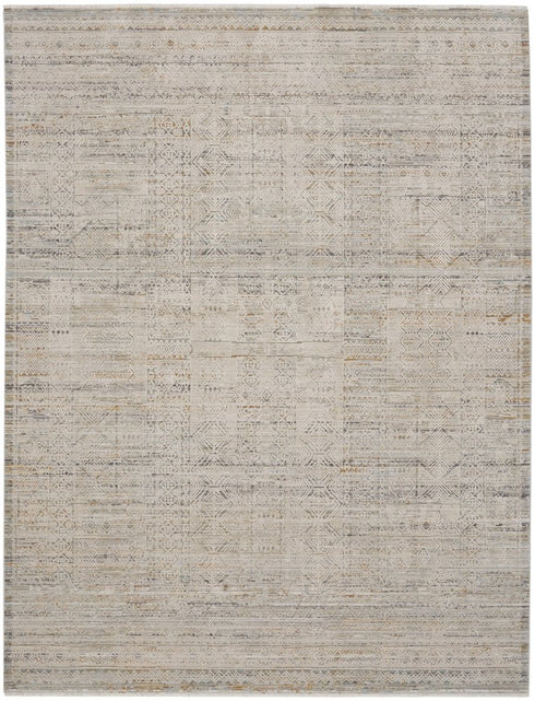 9' X 11' Beige Abstract Area Rug