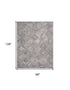 8' X 11' Ivory Black and Gray Wool Geometric Area Rug