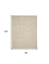 8' X 11' Ivory Tan and Gray Wool Geometric Area Rug