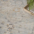 9' X 11' Beige And Ivory Floral Distressed Area Rug