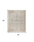 8' X 10' Light Gray Black And Yellow Floral Distressed Area Rug
