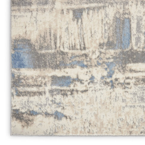8' X 10' Beige And Gray Abstract Area Rug