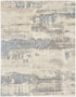 8' X 10' Beige And Gray Abstract Area Rug