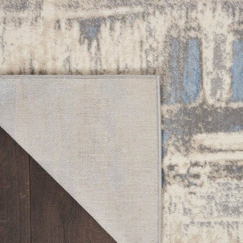 8' X 10' Beige And Gray Abstract Area Rug