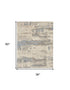 8' X 10' Beige And Gray Abstract Area Rug